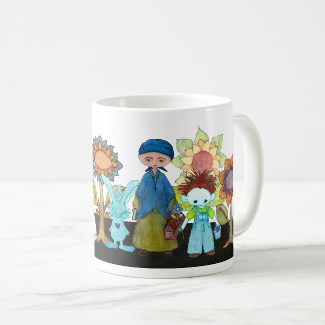 Taza De Café Semilla de mostaza y peluca de amigos (Anverso derecho)