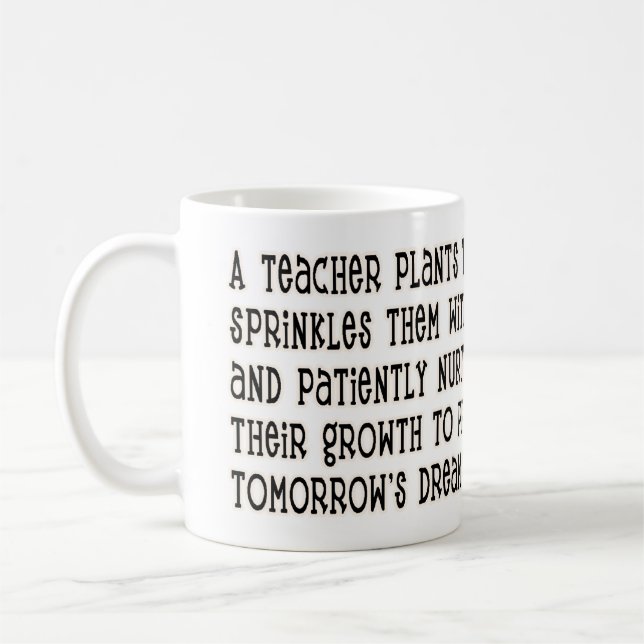 Taza De Café Semillas de conocimiento con cotización de profeso (Izquierda)