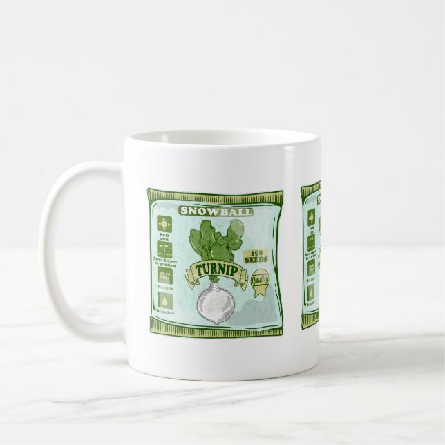 Taza De Café Semillas de nabo cultivando verduras (Izquierda)