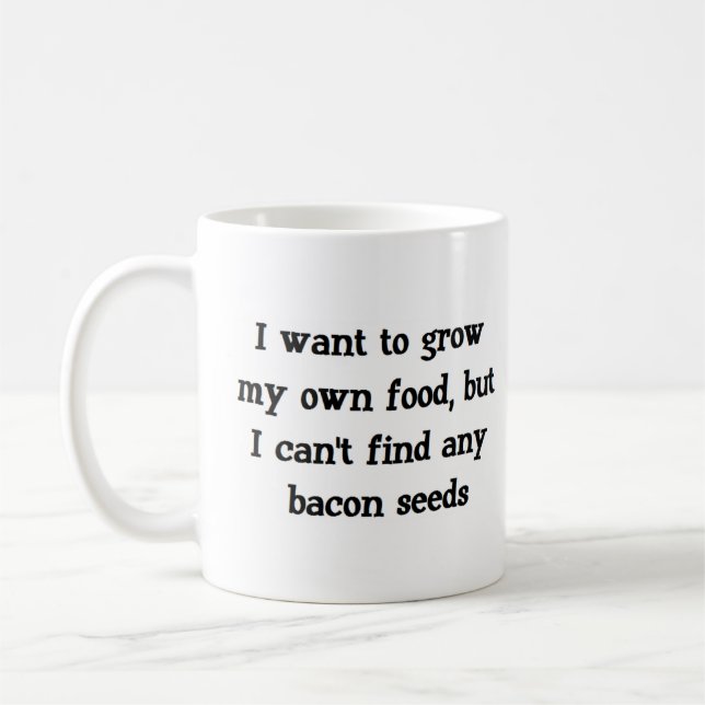 Taza De Café semillas de tocino crecen (Izquierda)
