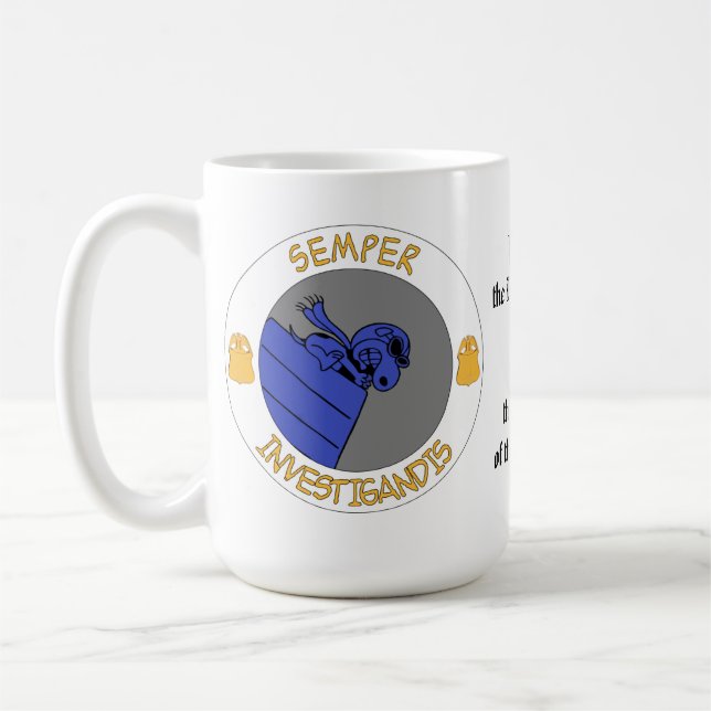 Taza De Café Semper Investigandis Mug (Izquierda)