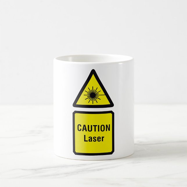 Taza De Café Señal de advertencia de láser de precaución (Subido por el creador)