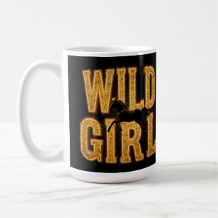 Taza De Café Señal de 'Caballo y Chica Salvaje'