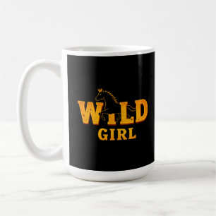 Taza De Café Señal de 'Caballo y Chica Salvaje'