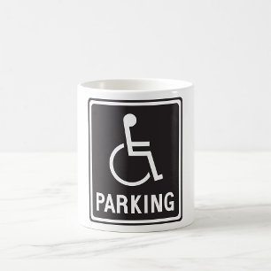 Taza De Café Señal de estacionamiento accesible símbolo de sill