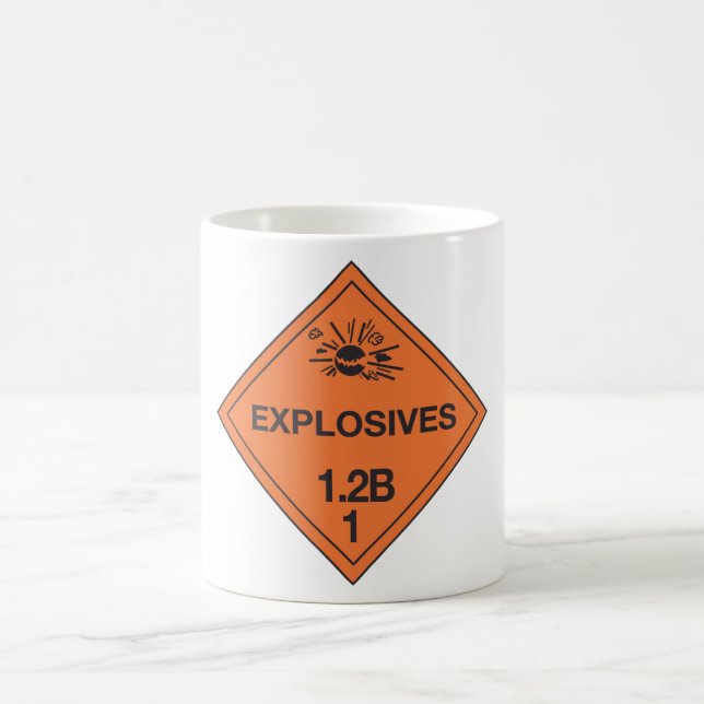 Taza De Café Señal de Explosivos (Centro)