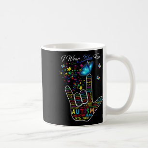 Taza De Café Señal de Lenguaje de Señas Amor ASL Me Pongo Azul