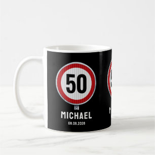 Taza De Café señal de límite de velocidad de edad personalizada