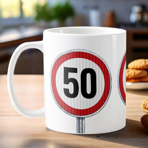 Taza De Café señal de límite de velocidad de EDAD PERSONALIZADA