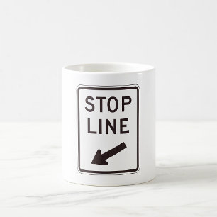 Taza De Café Señal de línea de parada