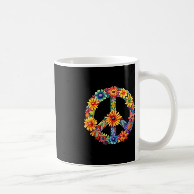 Taza De Café SEÑAL DE PAZ AMO a la sala de disfraces Groovy Hip (Derecha)