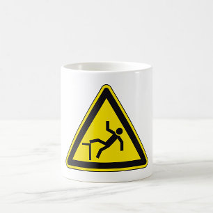 Taza De Café Señal de Precaución Cuidado con el Paso Peligro de