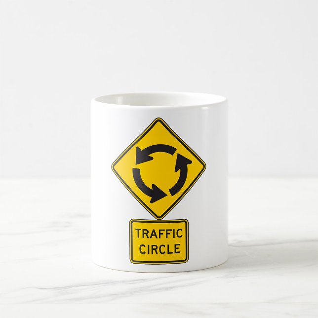 Taza De Café Señal de Tráfico de Diamante Amarillo de Glorieta (Subido por el creador)