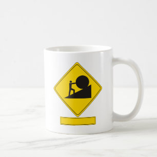 Taza De Café Señal de tráfico de Sisyphus