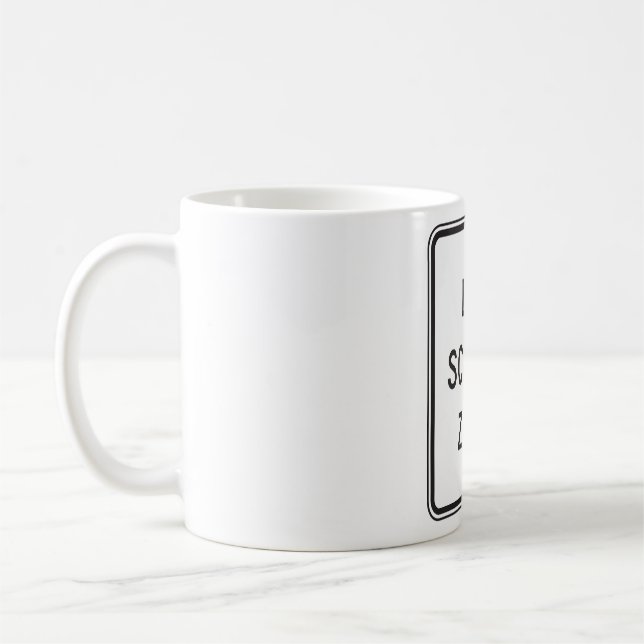 Taza De Café Señal de Tráfico Fin de Zona Escolar (Izquierda)