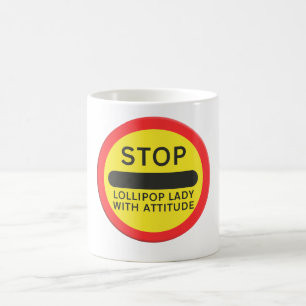 Taza De Café Señal de tráfico niños escolares cruzando Señora p