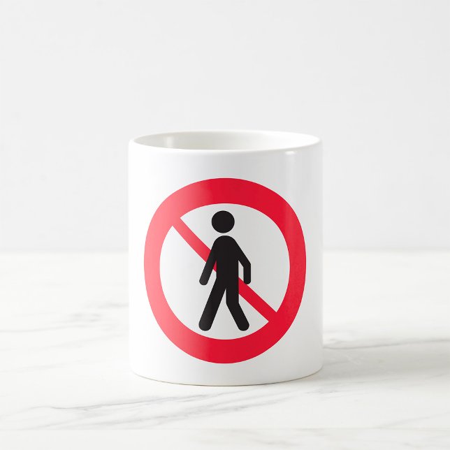 Taza De Café Señal de tráfico sin peatones (Subido por el creador)