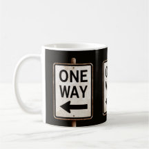 señal de tráfico vintage ONE WAY oxidada
