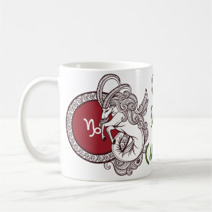 Taza De Café Señal de zodiaco de Capricornio personalizada