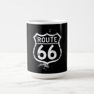 Taza De Café Señal Vintage Ruta 66 Distorsionada Americana Viaj