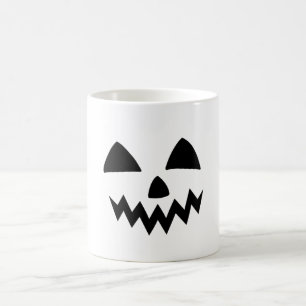 Taza De Café Sencilla calabaza de Halloween cara Fiesta miedo f