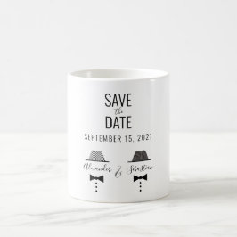 Taza De Café Sencilla invitación de guardar la fecha para boda
