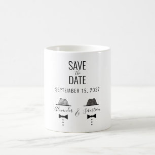 Taza De Café Sencilla invitación de guardar la fecha para boda 