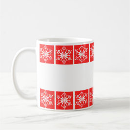 Taza De Café Sencilla Mug Pateada Por Festividades De Snowflake