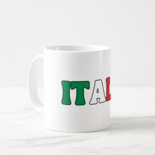 Taza De Café Sencilla vestimenta moderna italiana de bandera na