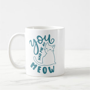 Taza De Café Sencilla y encantadora letra Verde azulada jugueto
