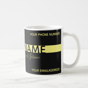 Taza De Café Sencillamente elegante negocio de stripe negro y a
