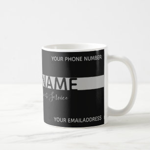 Taza De Café Sencillamente elegante trapo de negocios negro y g
