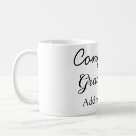 Taza De Café Sencillas felicitaciones mínimas graduación añadir