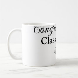 Taza De Café Sencillas felicitaciones por graduación mínima aña