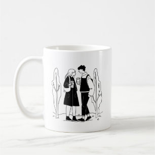 Taza De Café Sencillo amor Simplicidad Café Pareja Hermosa