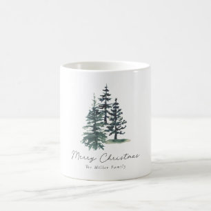 Taza De Café Sencillo árbol de Navidad elegante   Árbol de pino
