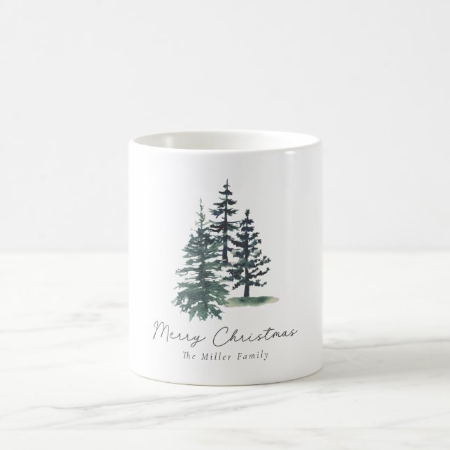 Taza De Café Sencillo árbol de Navidad elegante | Árbol de pino (Centro)