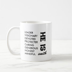 TAZA DE CAFÉ SENCILLO CON PERSONALIZACIÓN EL MEJOR PADRE Y ESPO
