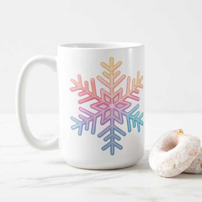Taza De Café Sencillo copo de nieve (Con donut)