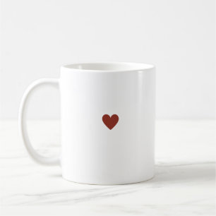 Taza De Café Sencillo corazón Borgoña Maroon Moda mínima modern