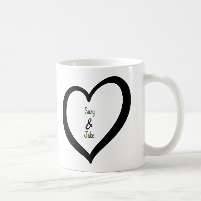 Taza De Café Sencillo Corazón de San Valentín (Derecha)