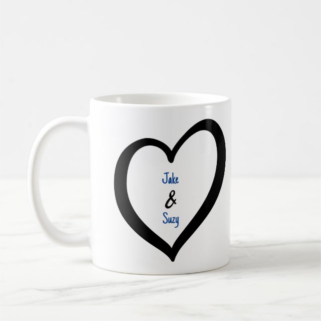 Taza De Café Sencillo Corazón de San Valentín (Izquierda)