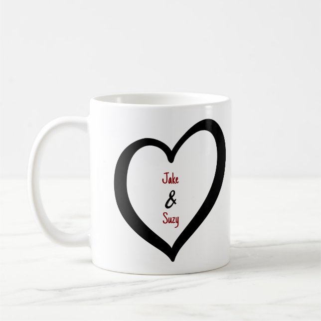 Taza De Café Sencillo Corazón de San Valentín (Izquierda)