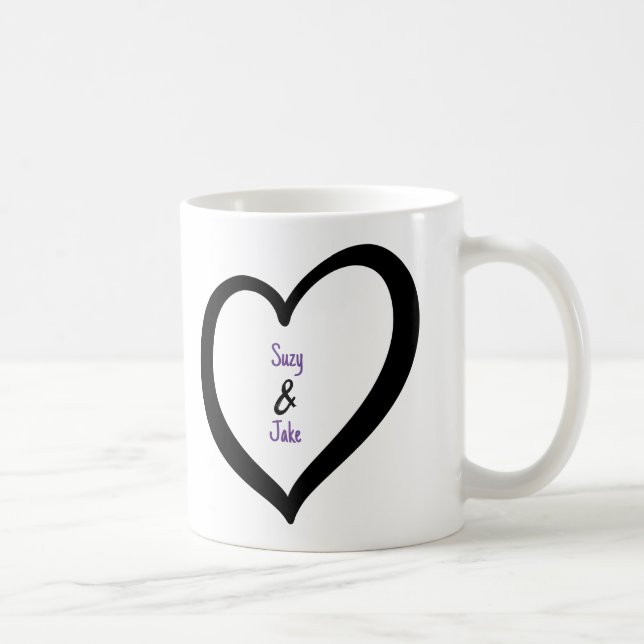 Taza De Café Sencillo Corazón de San Valentín (Derecha)