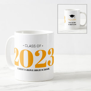 Taza De Café Sencillo GRAD moderno 20__ Graduación Café Mug