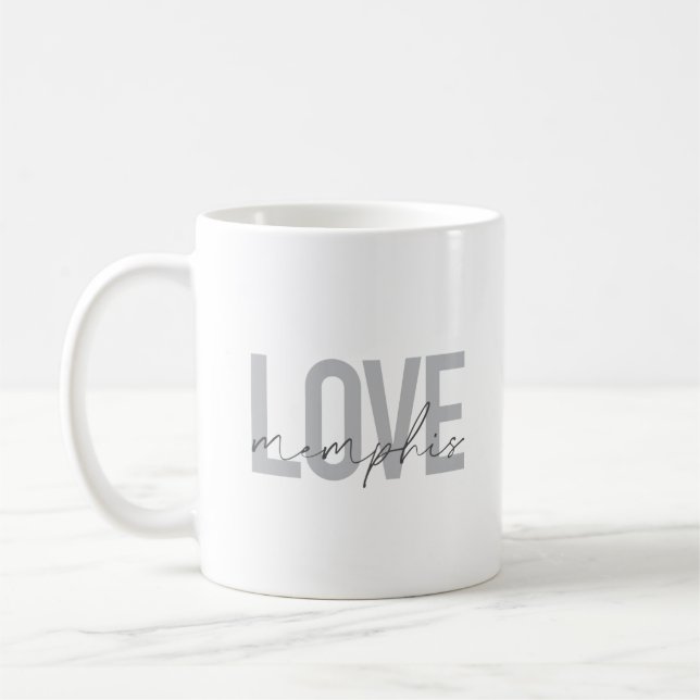 Taza De Café Sencillo, moderno, urbano, diseño fresco Love Memp (Izquierda)