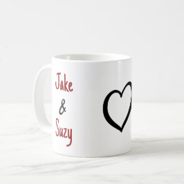 Taza De Café Sencillo nombre de San Valentín Café Mug