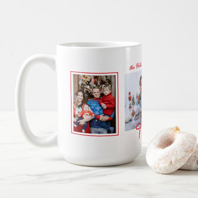 Taza De Café Sencillo paro de cinta roja y Personalizado de tre (Con donut)