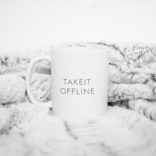 Taza De Café Sencillo Personalizado Blanco Gris Mínimo TÓMELO F