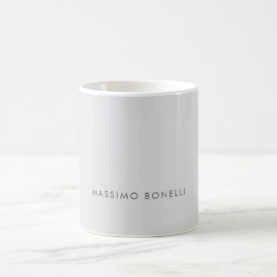 Taza De Café Sencillo Plano Minimalista Elegante Moderno Gris